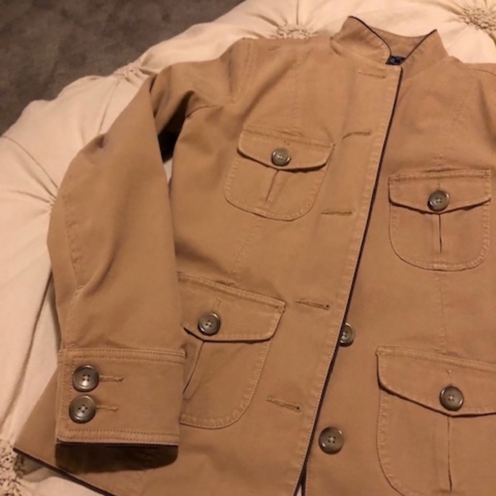 Gold Lands End Jacket Sz 8